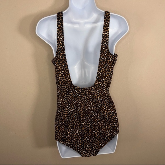 VINTAGE MIRACLE SUIT LARGE LEOPARD RETRO PINUP CUPS CLASSIC ANIMAL PRINT - Picture 5 of 12
